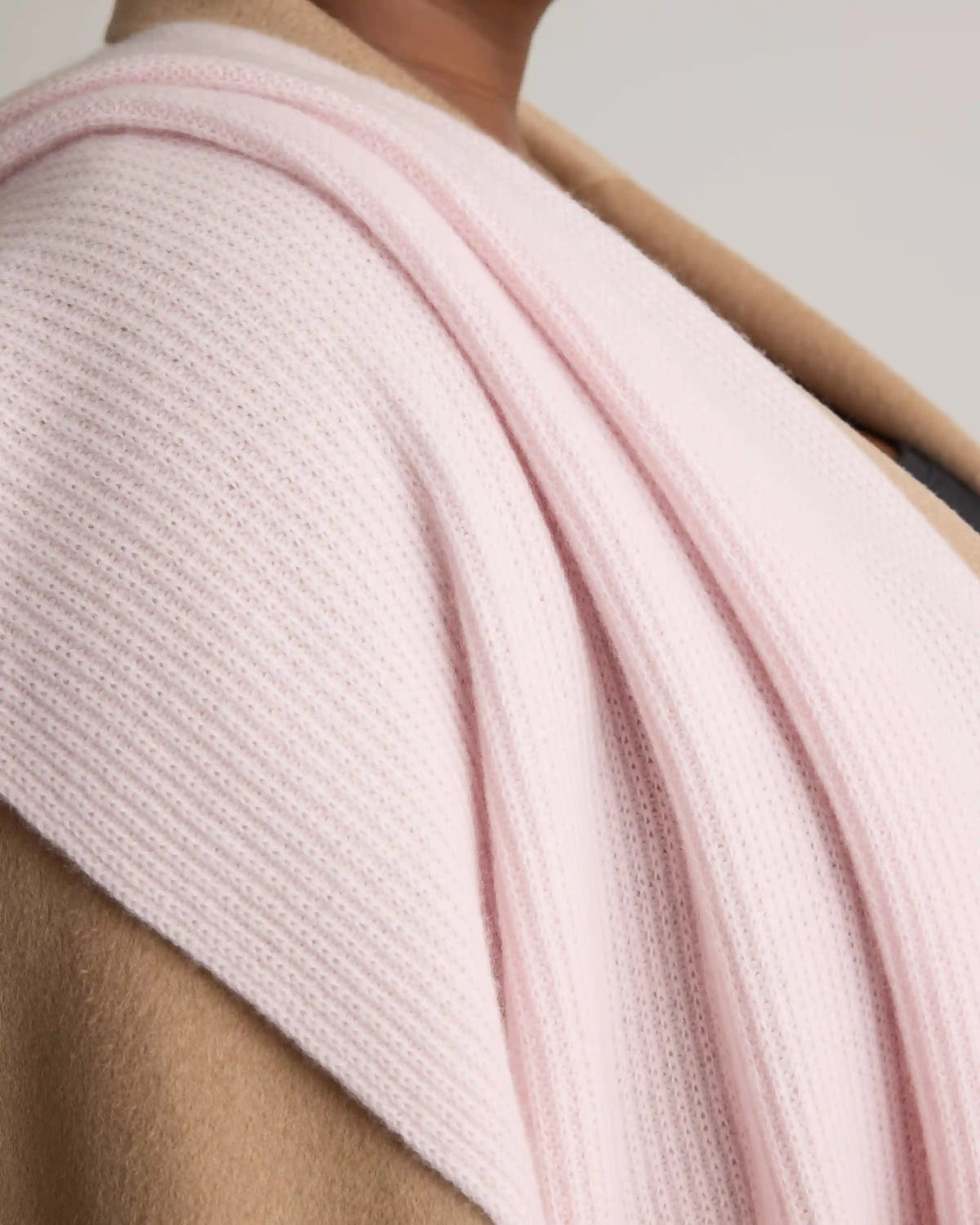 Mongolian Cashmere Ribbed Wrap