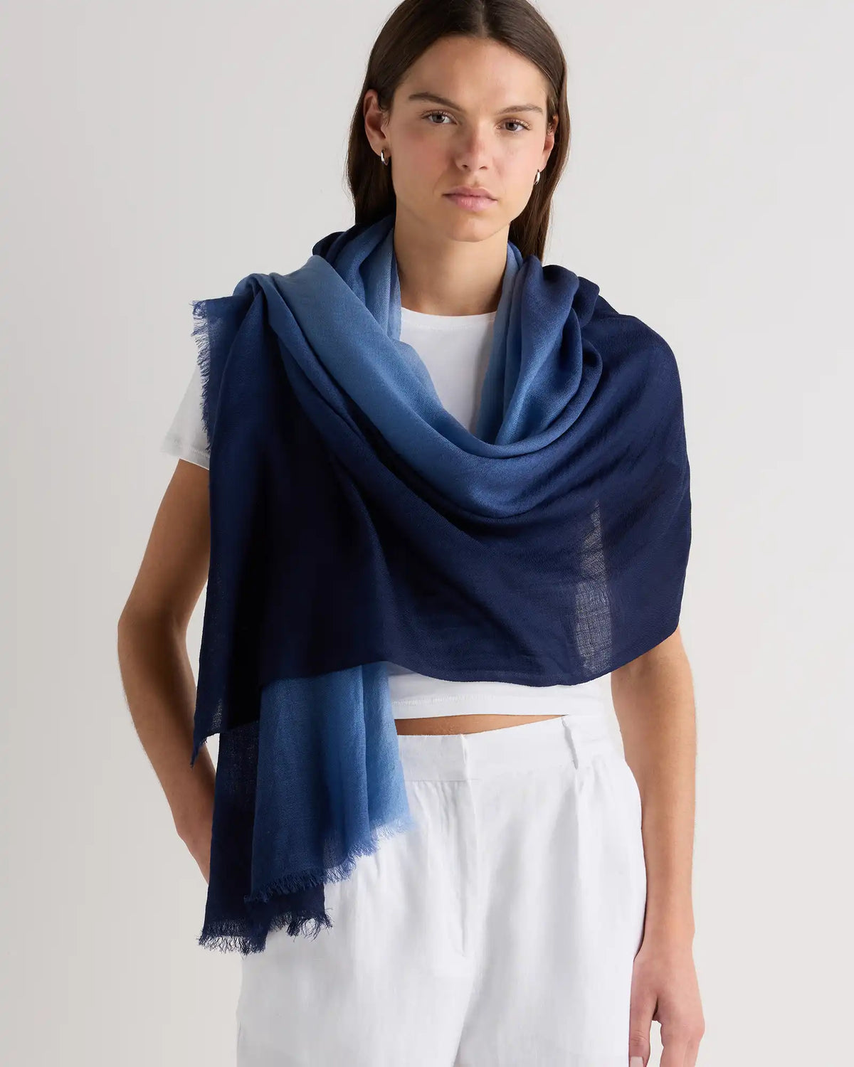 Featherweight Merino Wool Dip-Dye Scarf