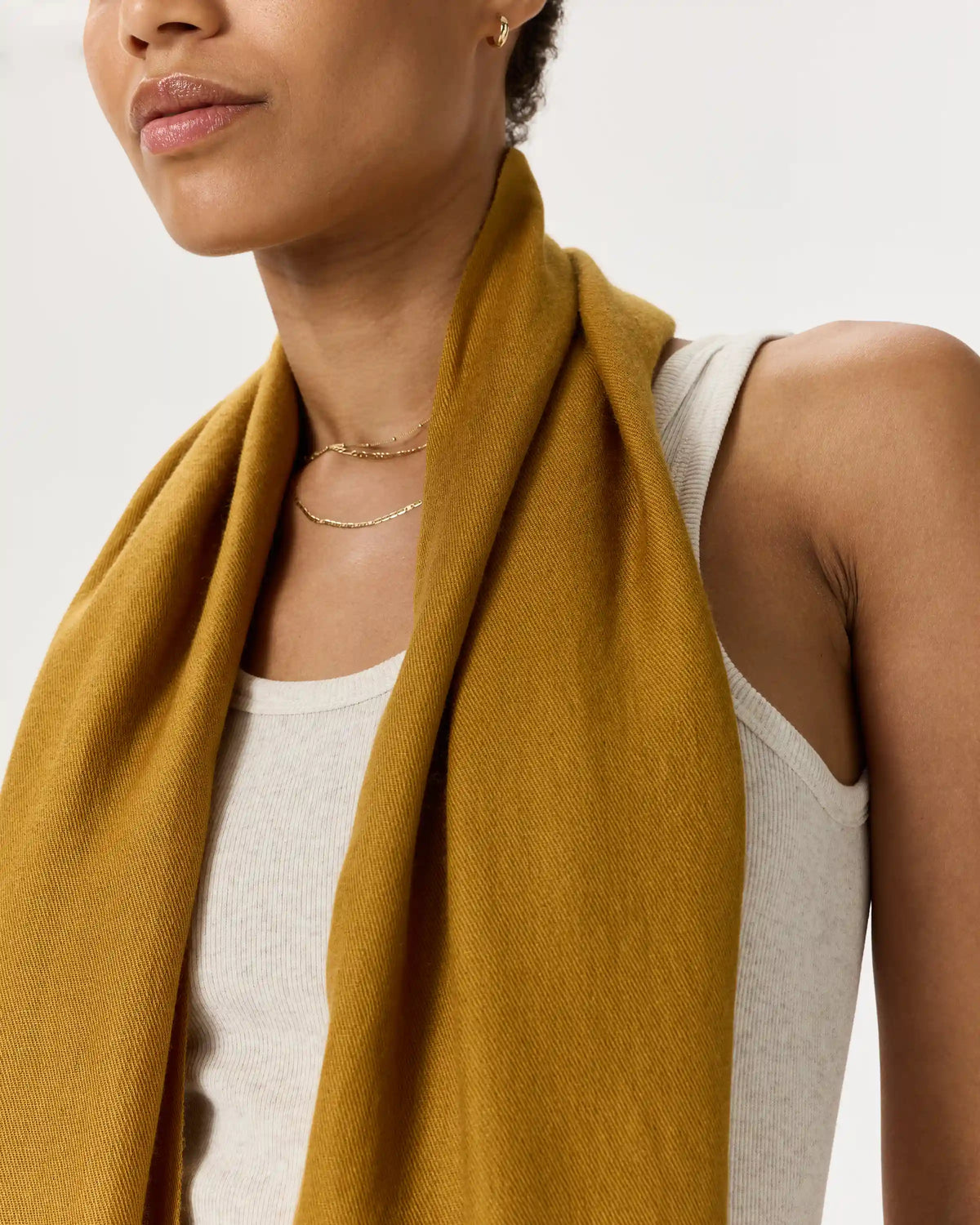 Featherweight Cashmere Silk Frayed Edge Scarf