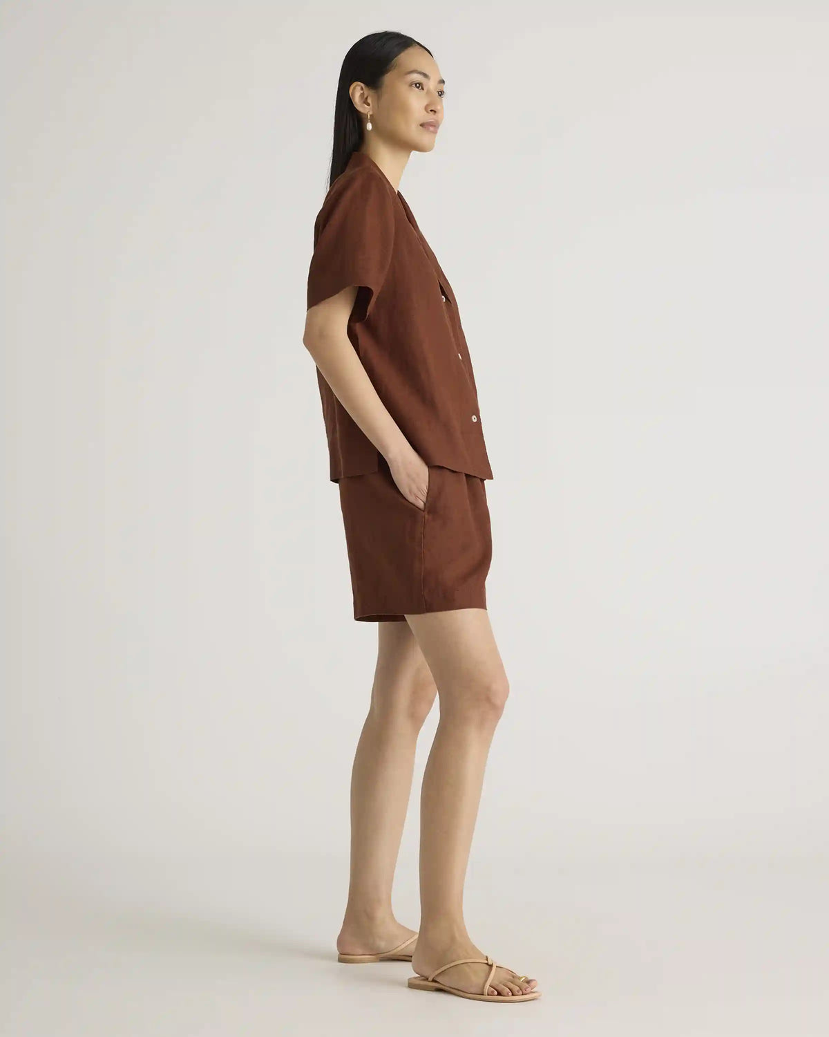 100% European Linen High Waisted Shorts