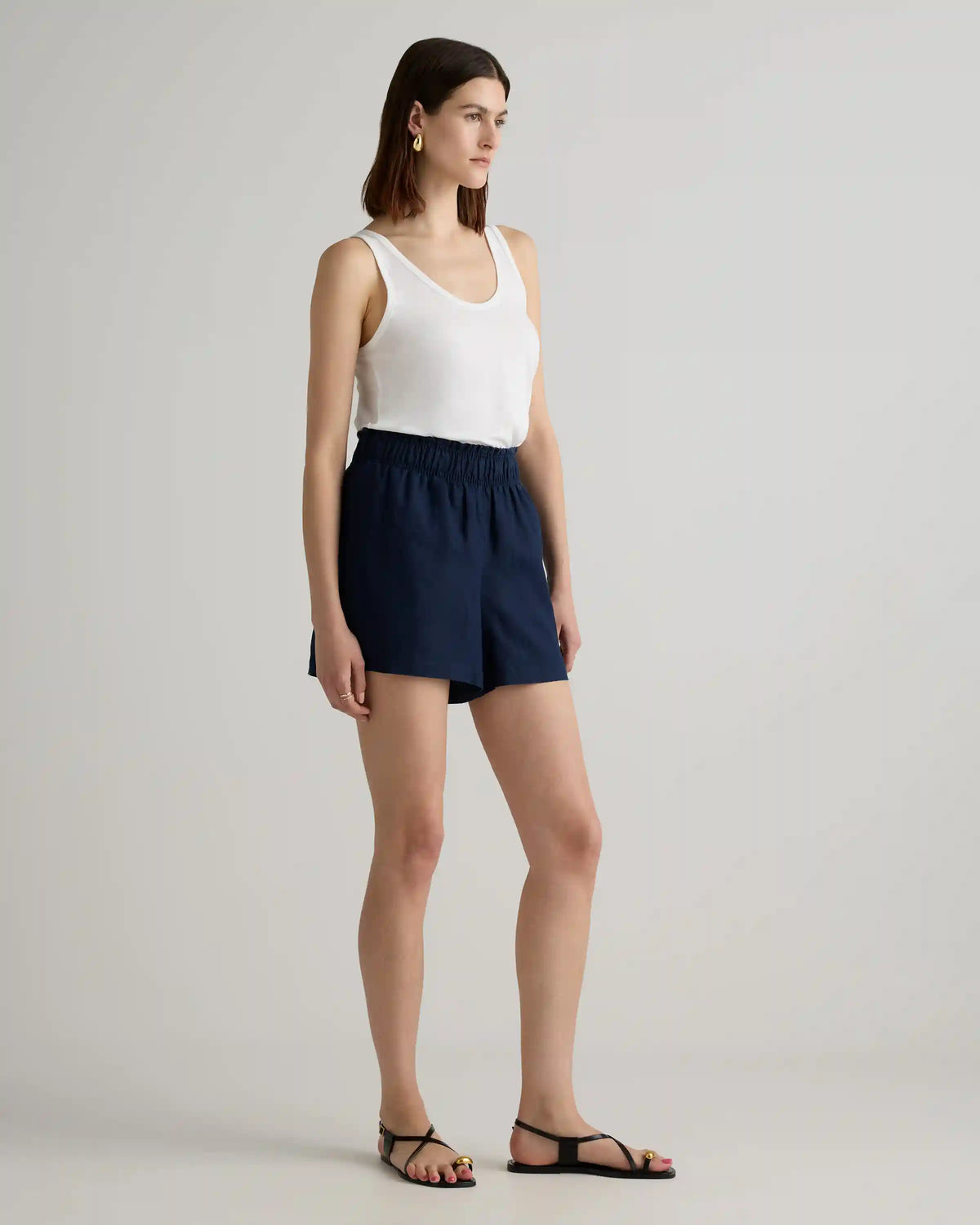 100% European Linen High Waisted Shorts