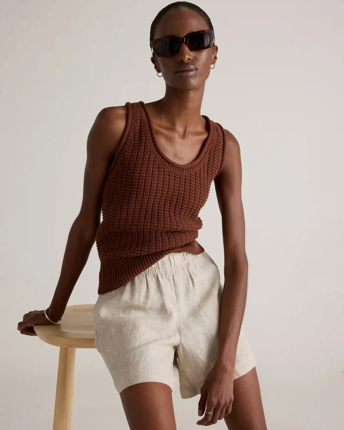 100% European Linen High Waisted Shorts