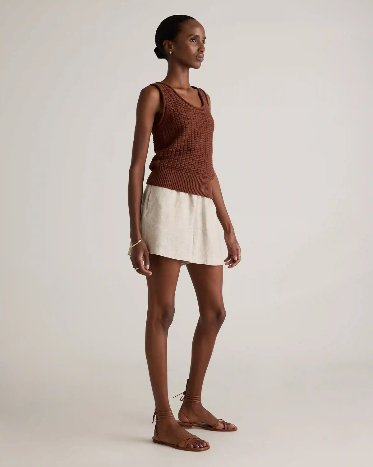 100% European Linen High Waisted Shorts