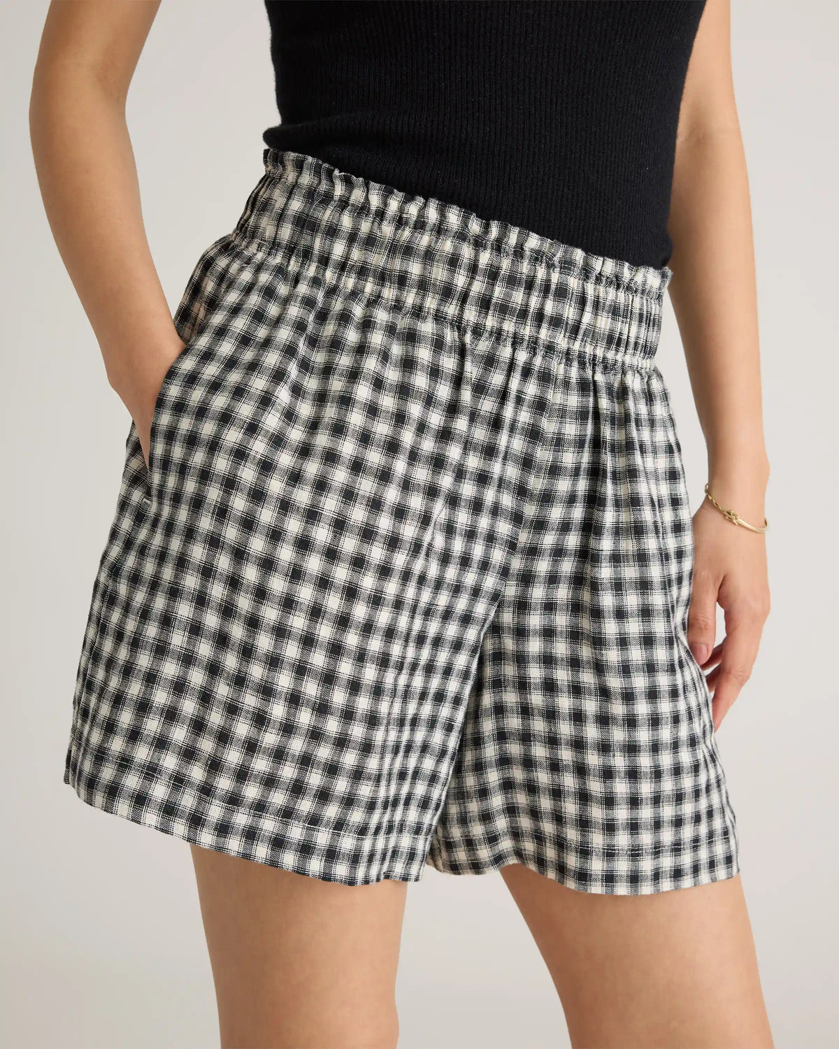 100% European Linen High Waisted Shorts
