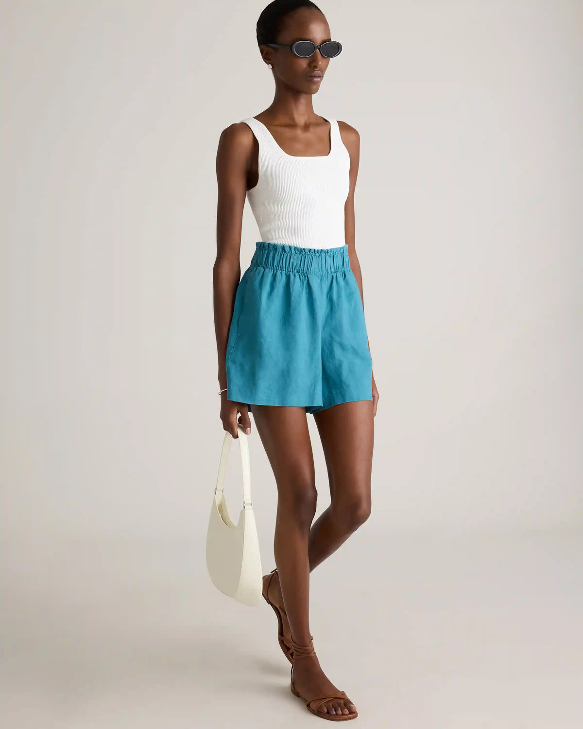 100% European Linen High Waisted Shorts