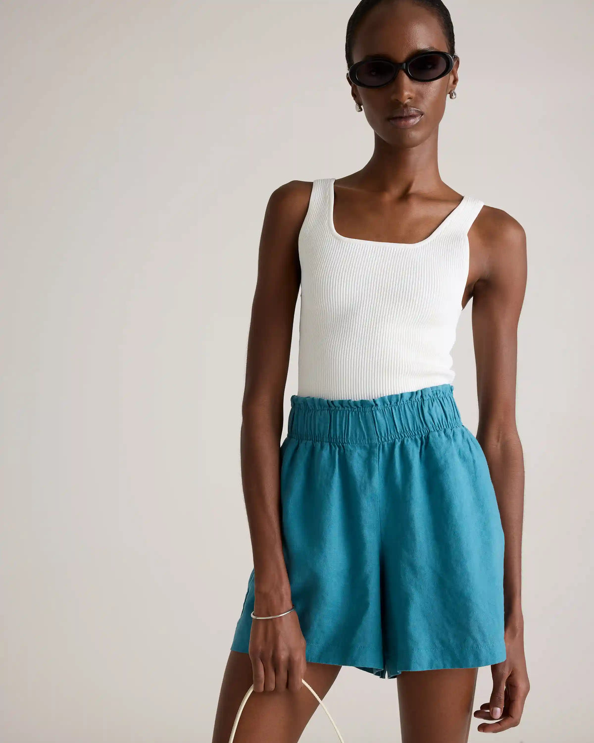 100% European Linen High Waisted Shorts