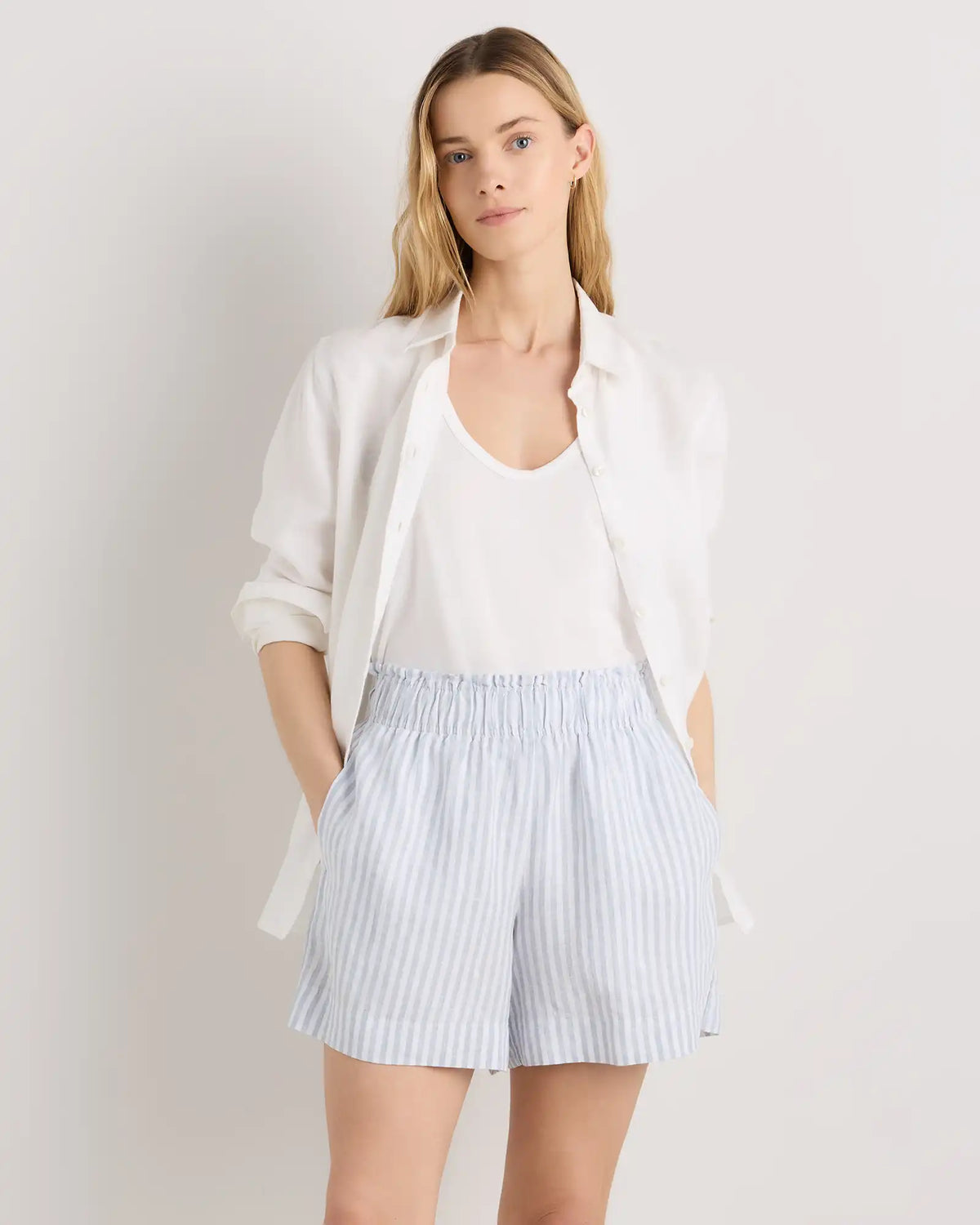 100% European Linen High Waisted Shorts