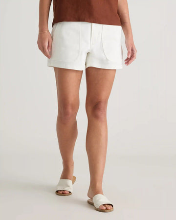 Organic Stretch Cotton Twill Utility Shorts