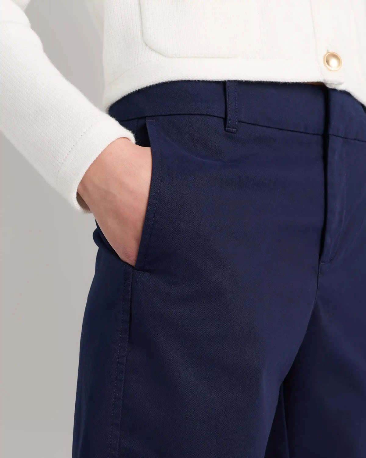 Organic Stretch Cotton Chino Bermuda Shorts