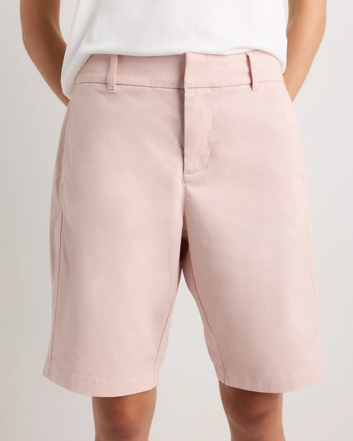 Organic Stretch Cotton Chino Bermuda Shorts