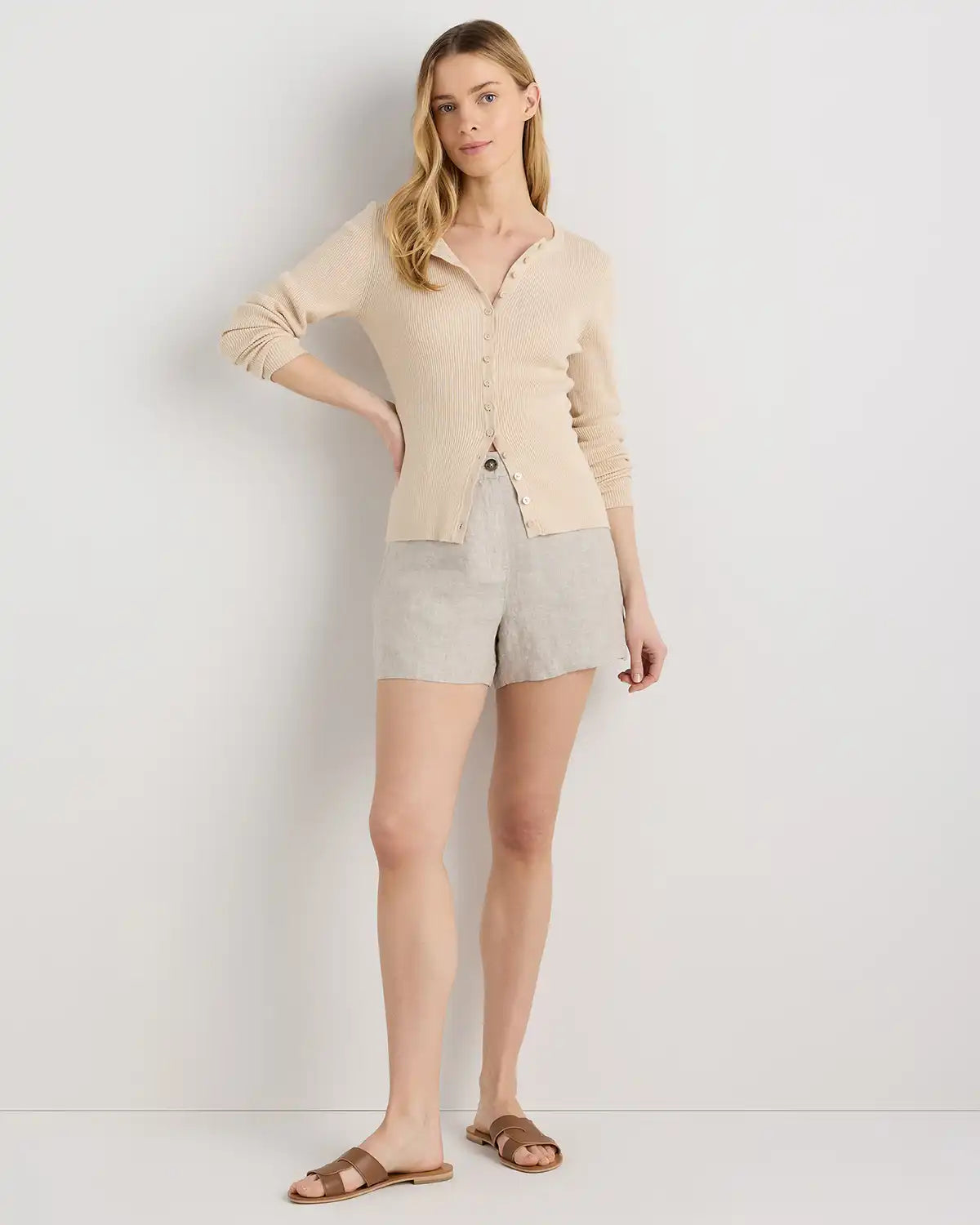 100% European Linen Trouser Shorts