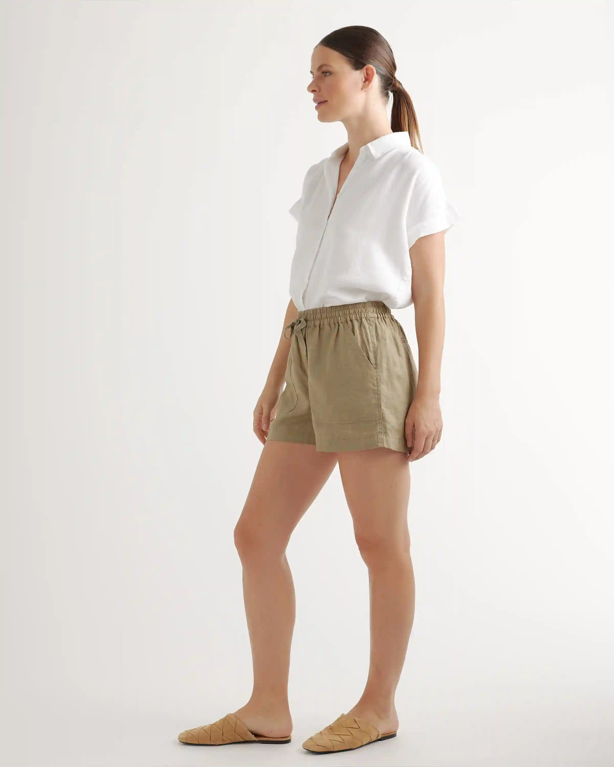 100% European Linen Shorts