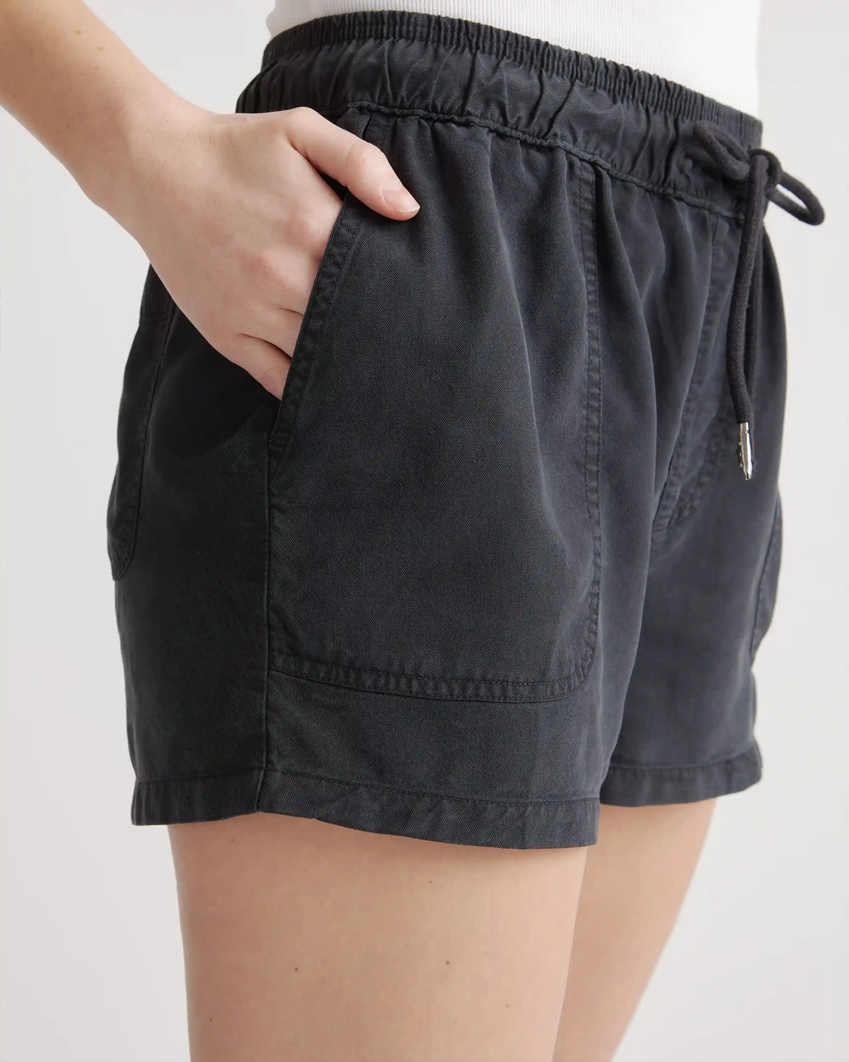 Vintage Wash Tencel Utility Shorts
