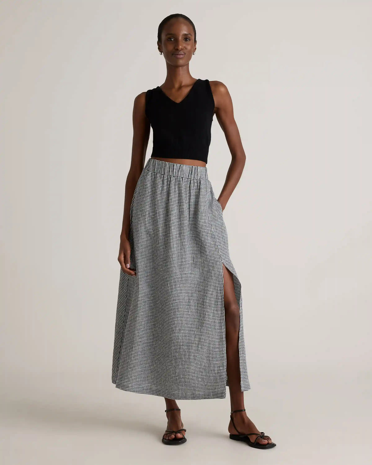 100% European Linen Maxi Skirt