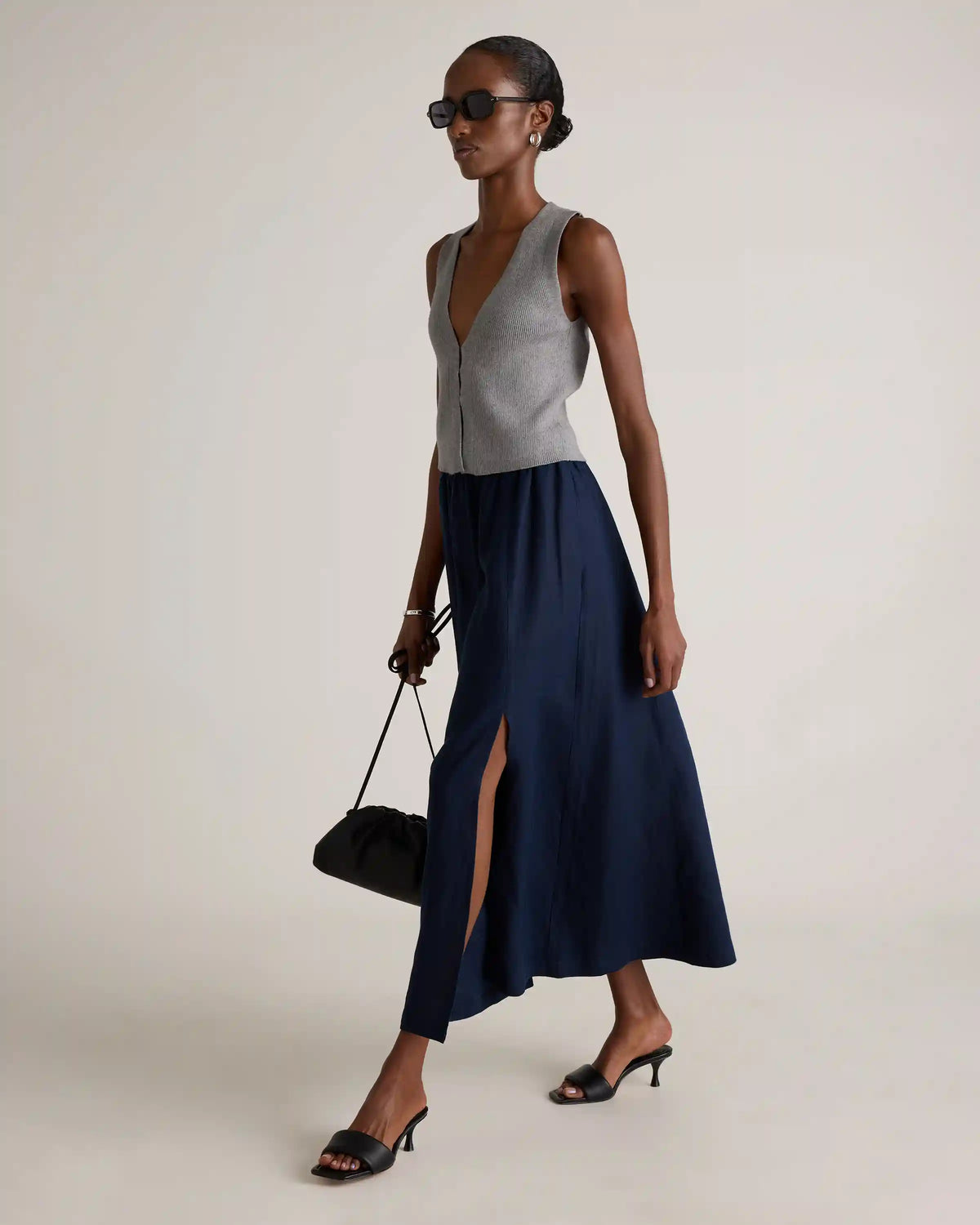 100% European Linen Maxi Skirt