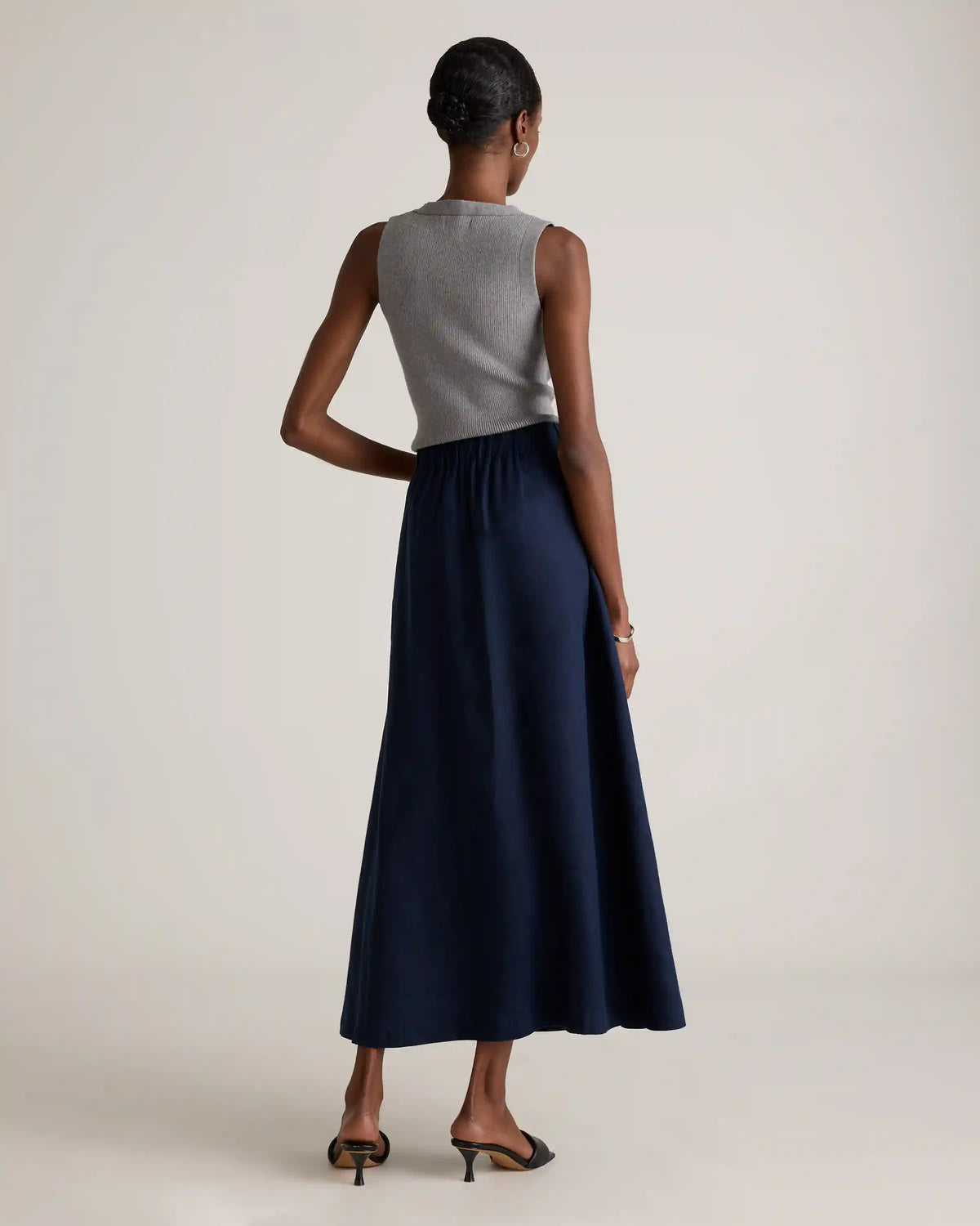 100% European Linen Maxi Skirt