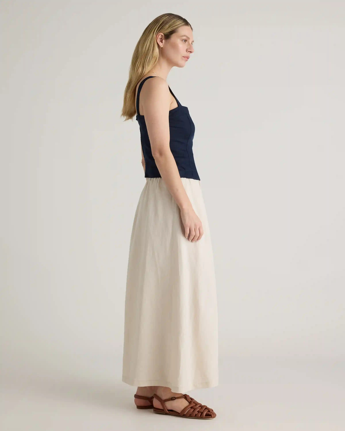100% European Linen Maxi Skirt