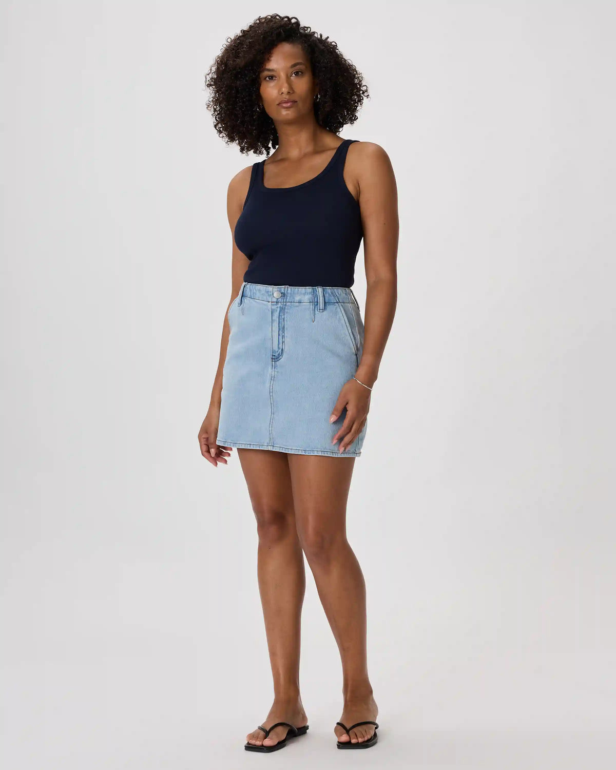 Stretch Denim Mini Skirt
