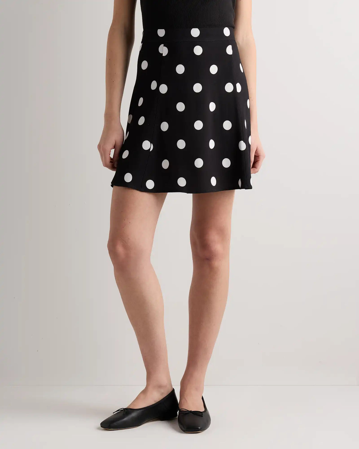 Lightweight Crepe A-Line Mini Skirt