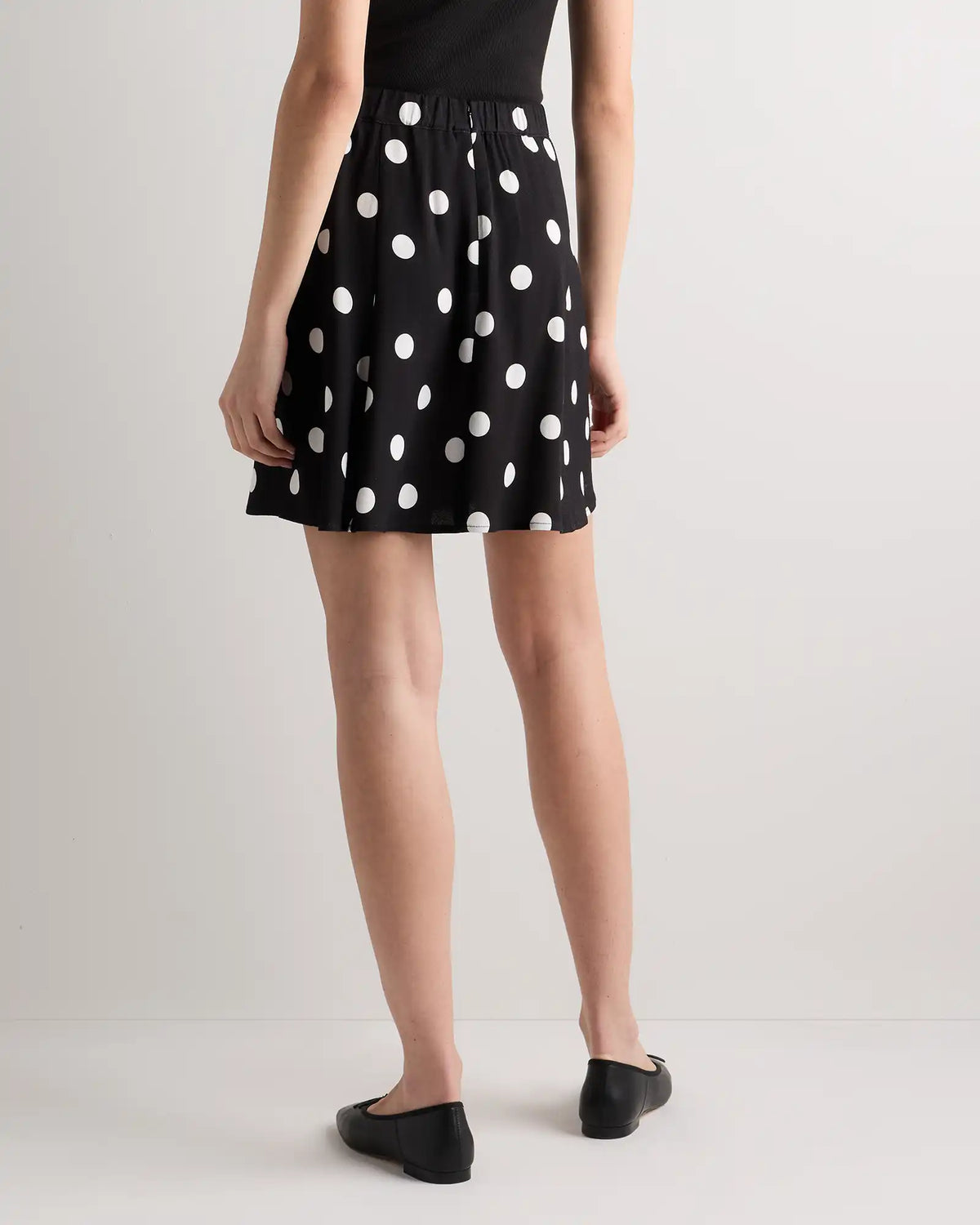 Lightweight Crepe A-Line Mini Skirt