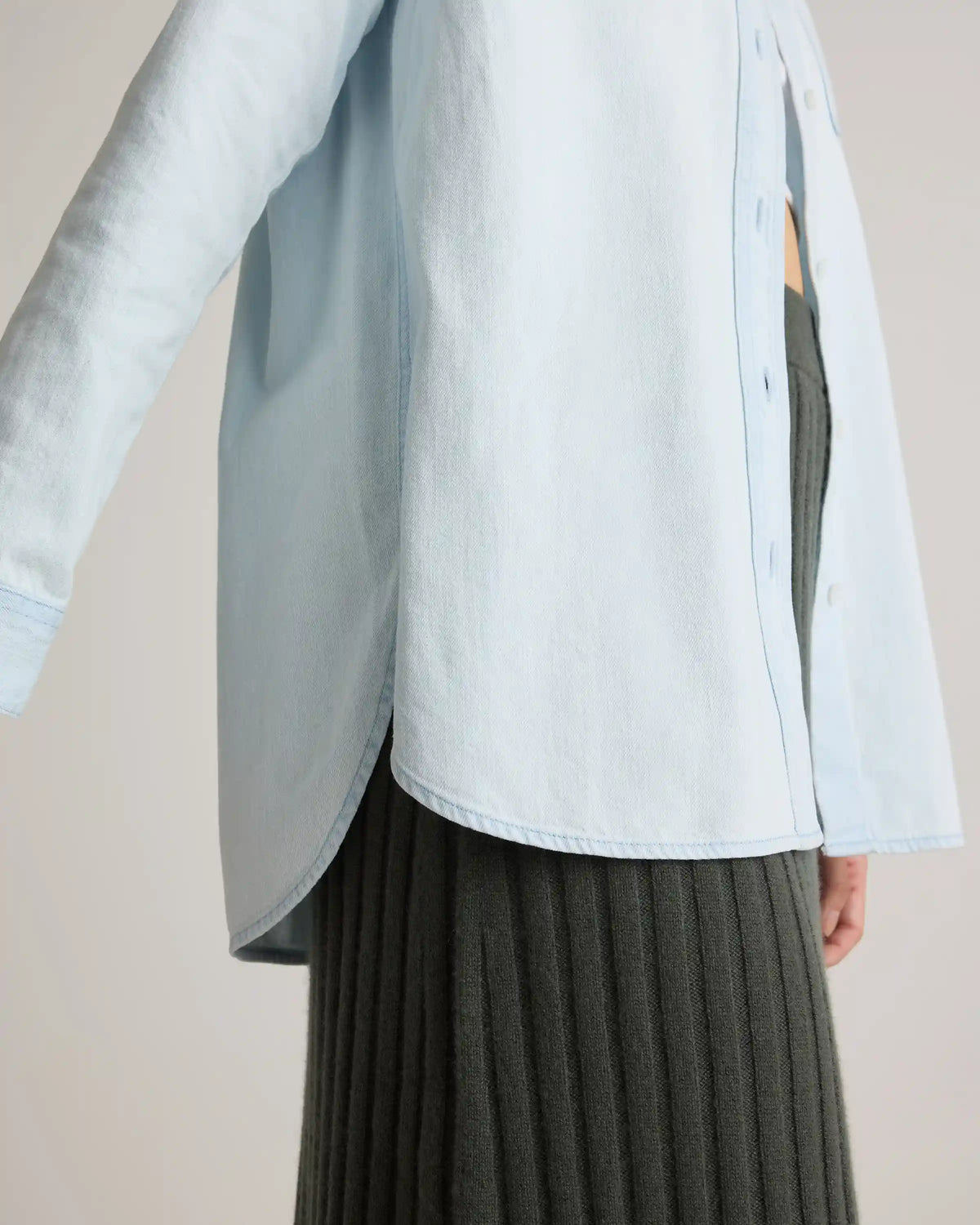 Mongolian Cashmere Midi Skirt