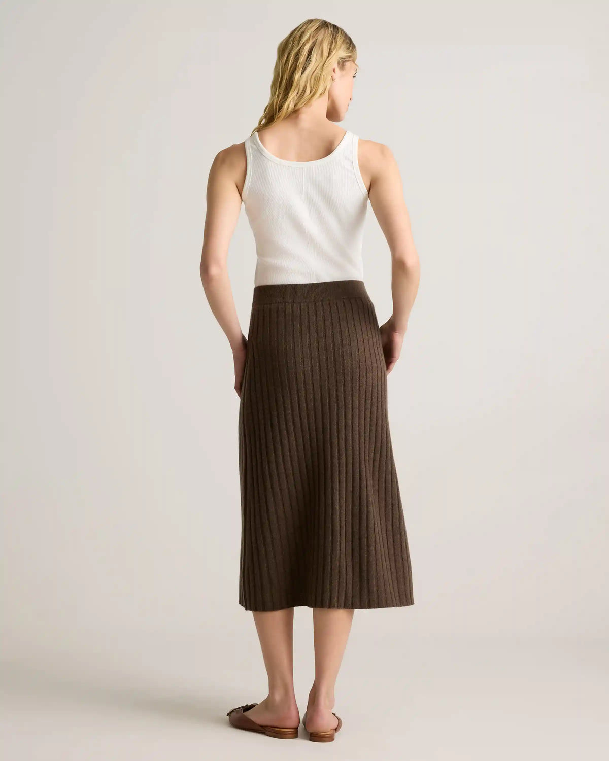 Mongolian Cashmere Midi Skirt