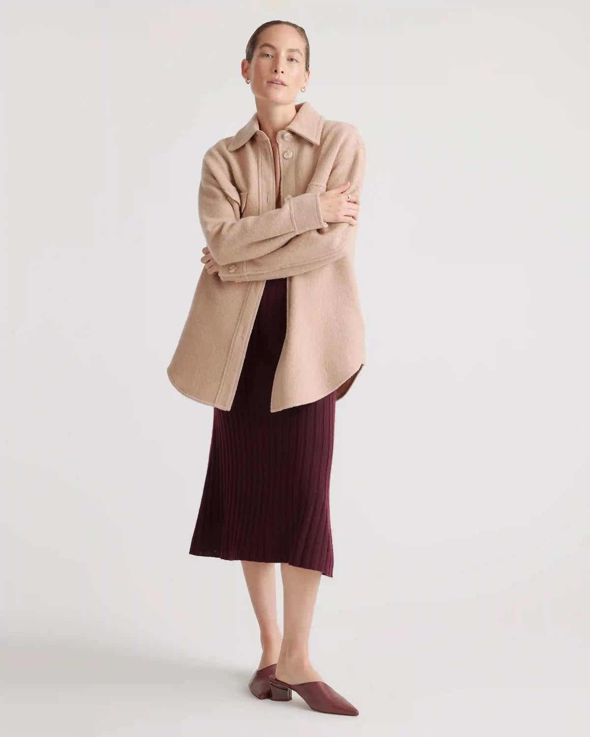 Mongolian Spring Cashmere Midi Skirt