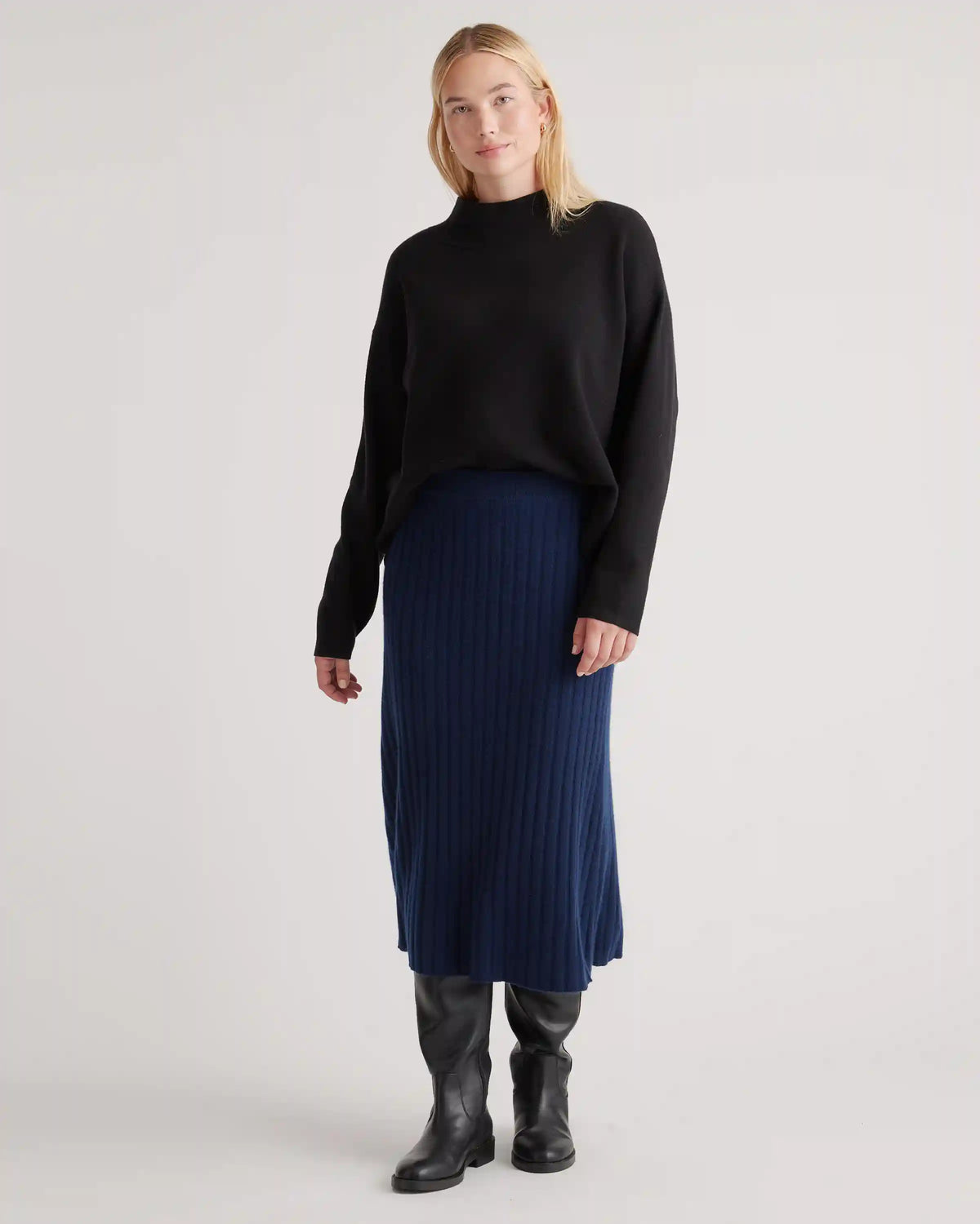 Mongolian Cashmere Midi Skirt