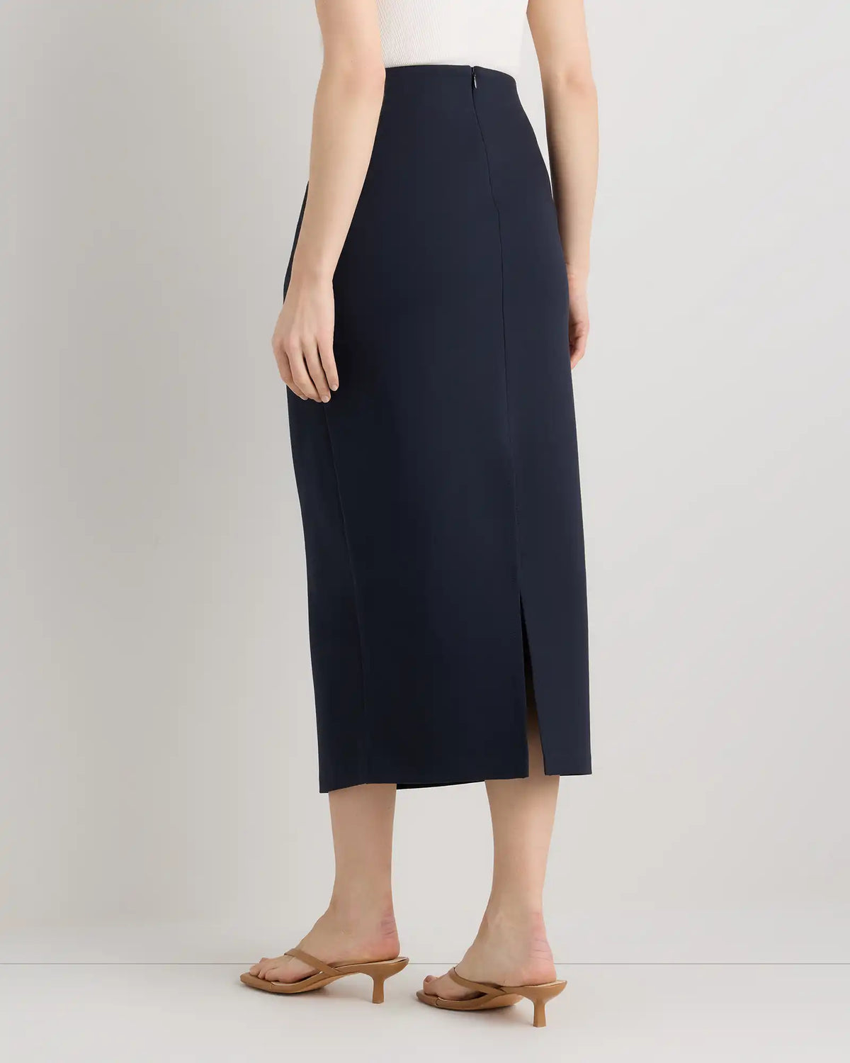 Ultra-Stretch Ponte Maxi Pencil Skirt