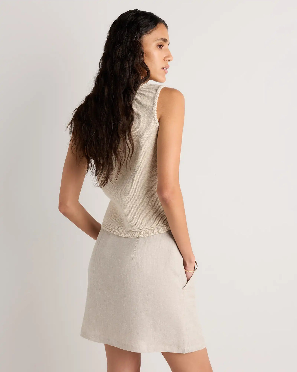 100% European Linen Utility Skort