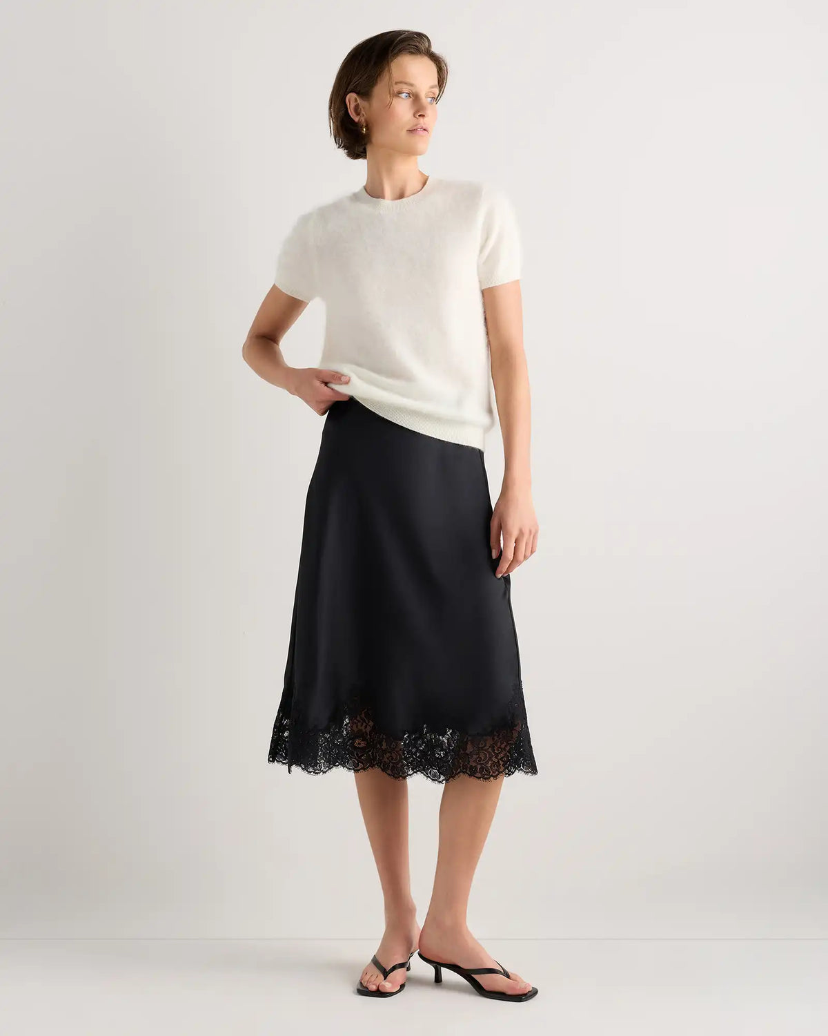 100% Washable Silk Lace Skirt