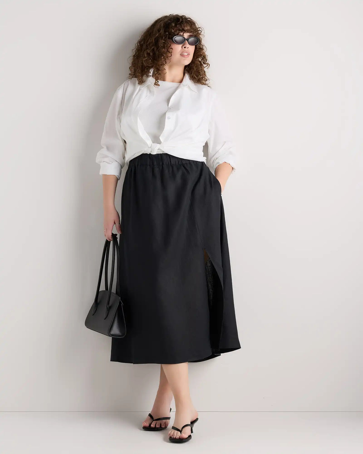 100% European Linen Maxi Skirt