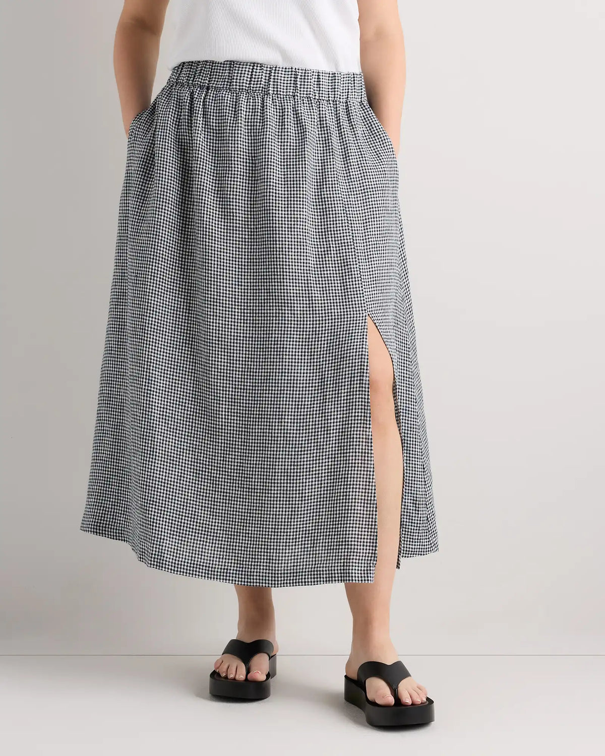 100% European Linen Maxi Skirt