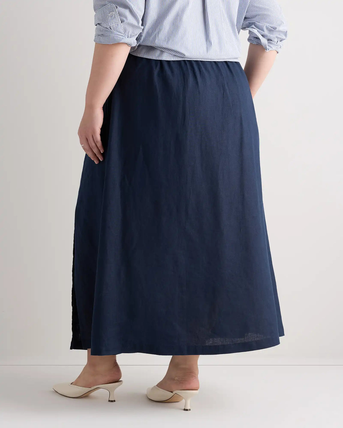 100% European Linen Maxi Skirt
