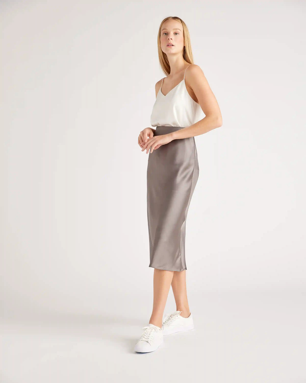 Washable Stretch Silk V-Neck Cami