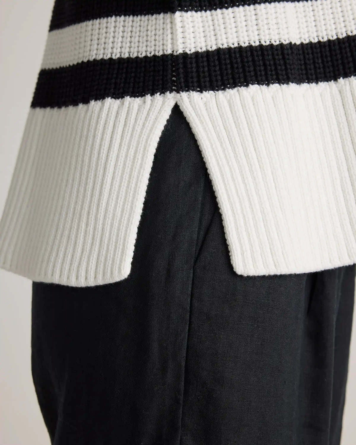 100% Organic Cotton Split Hem Turtleneck Sweater