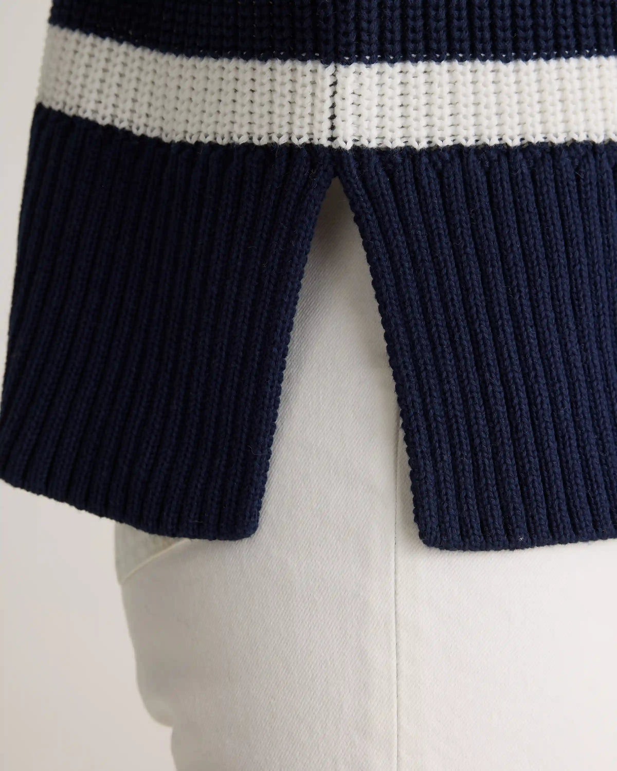100% Organic Cotton Split Hem Turtleneck Sweater