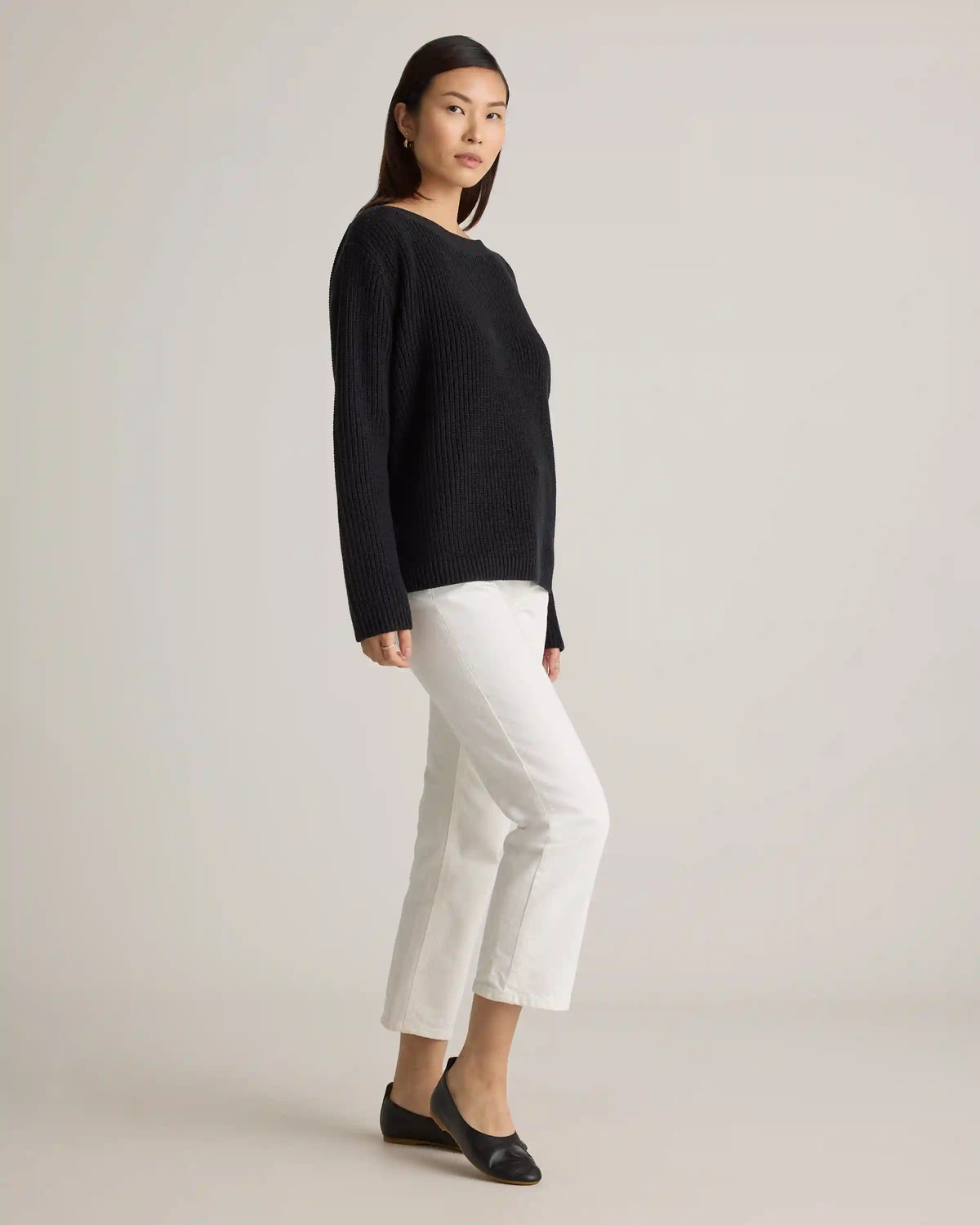100% Organic Cotton Fisherman Boatneck Sweater