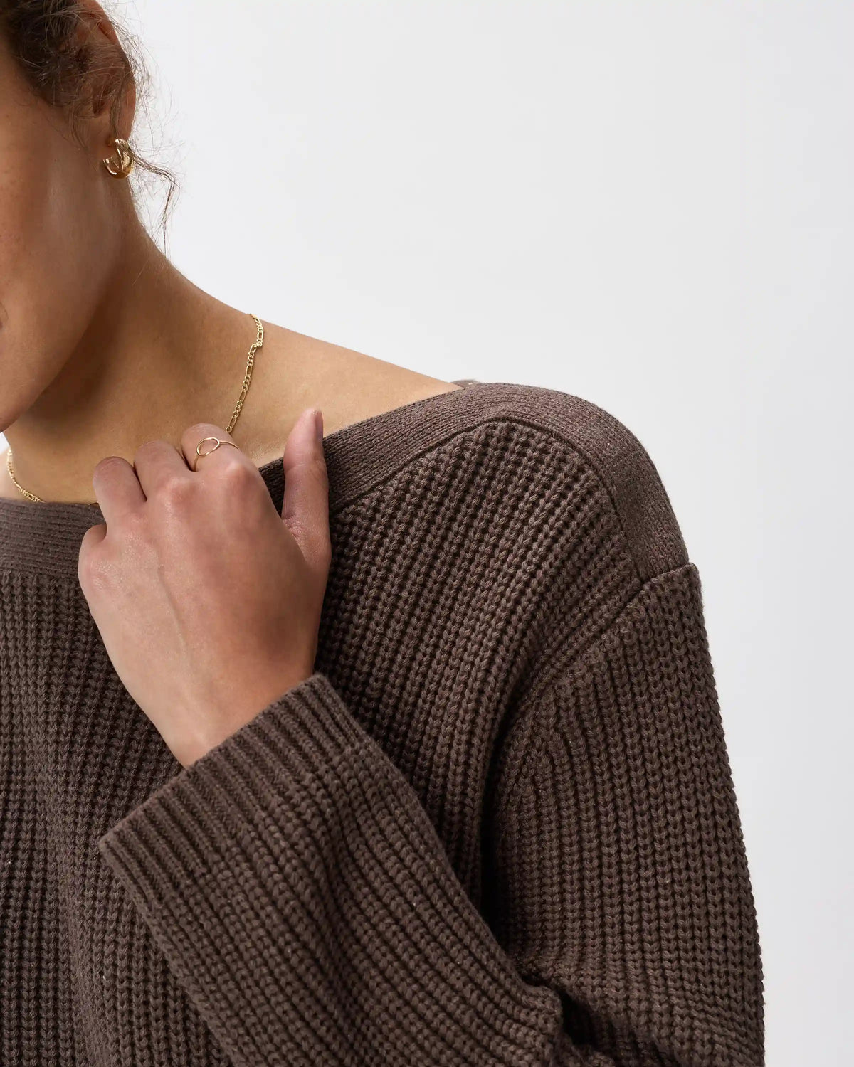 100% Organic Cotton Fisherman Boatneck Sweater