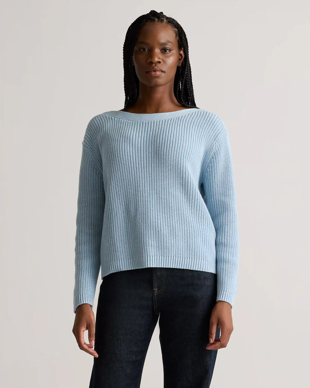 100% Organic Cotton Fisherman Boatneck Sweater