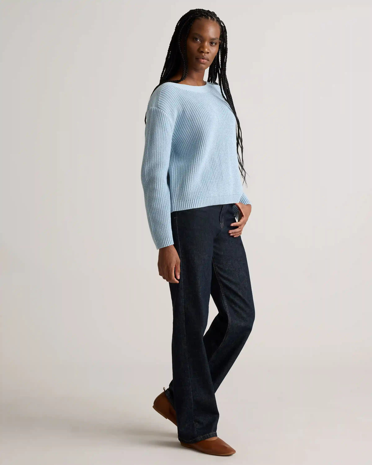 100% Organic Cotton Fisherman Boatneck Sweater