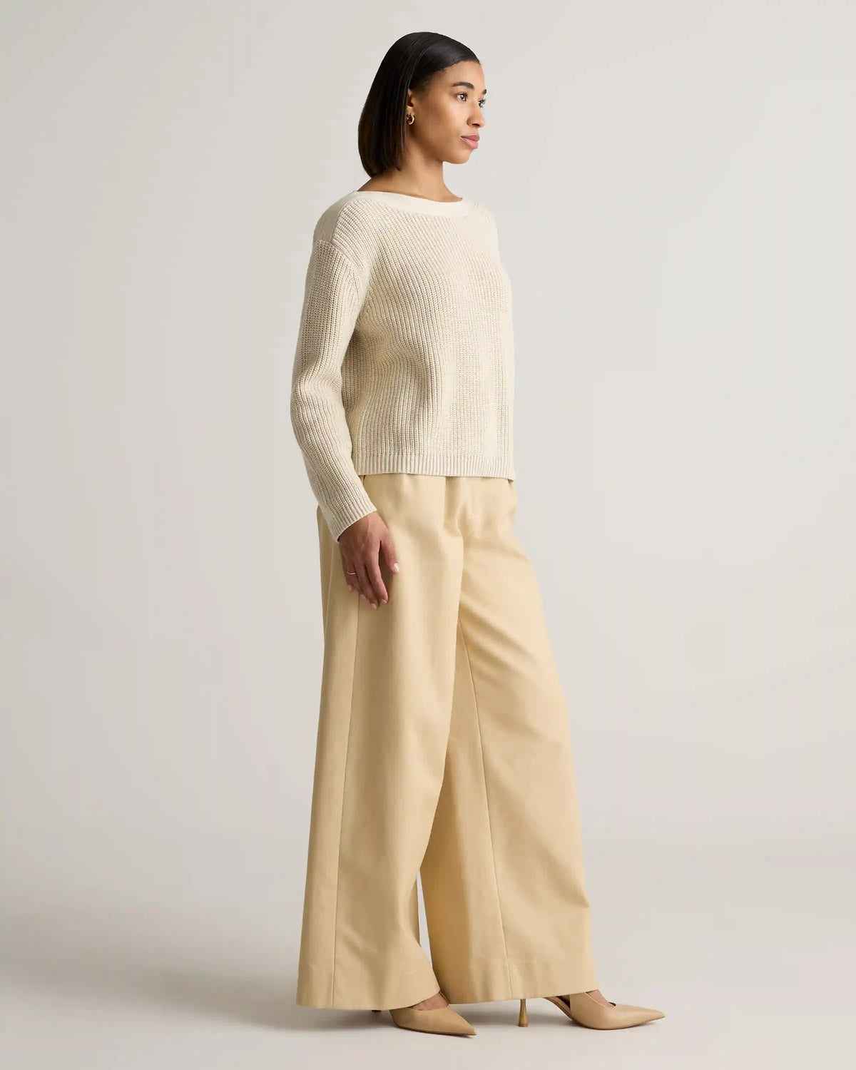 100% Organic Cotton Fisherman Boatneck Sweater