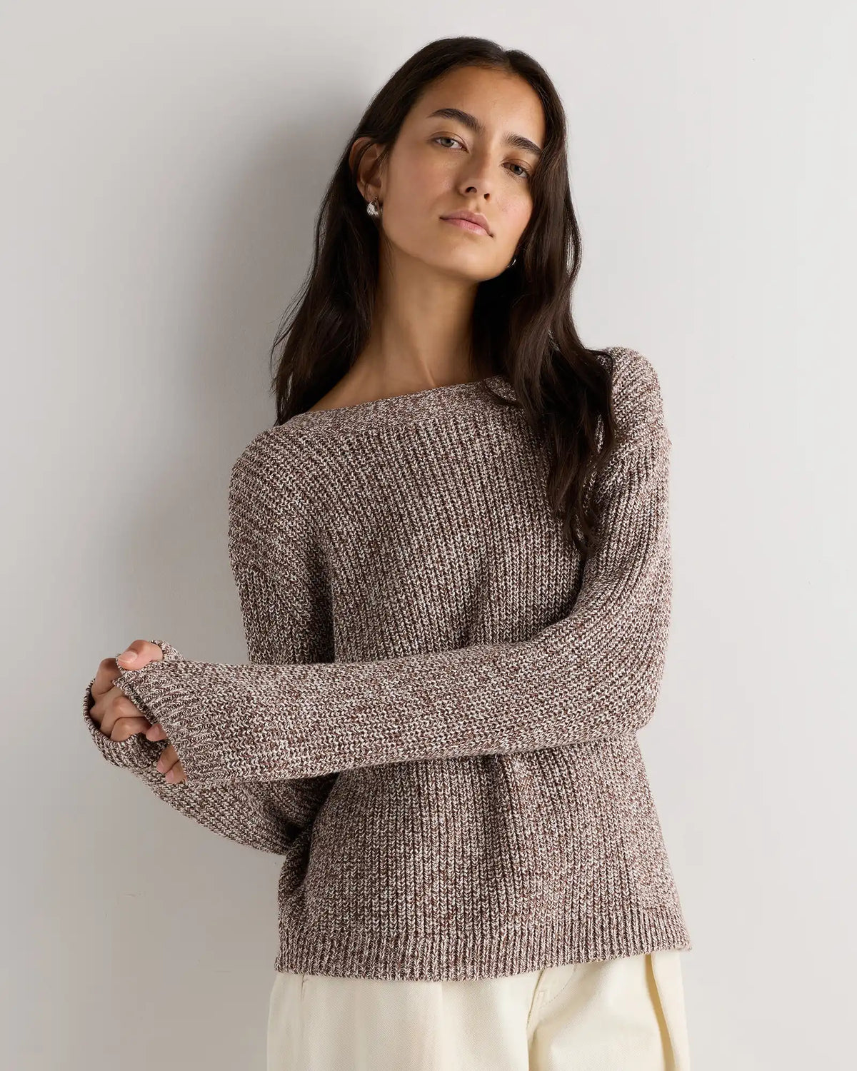100% Organic Cotton Fisherman Boatneck Sweater