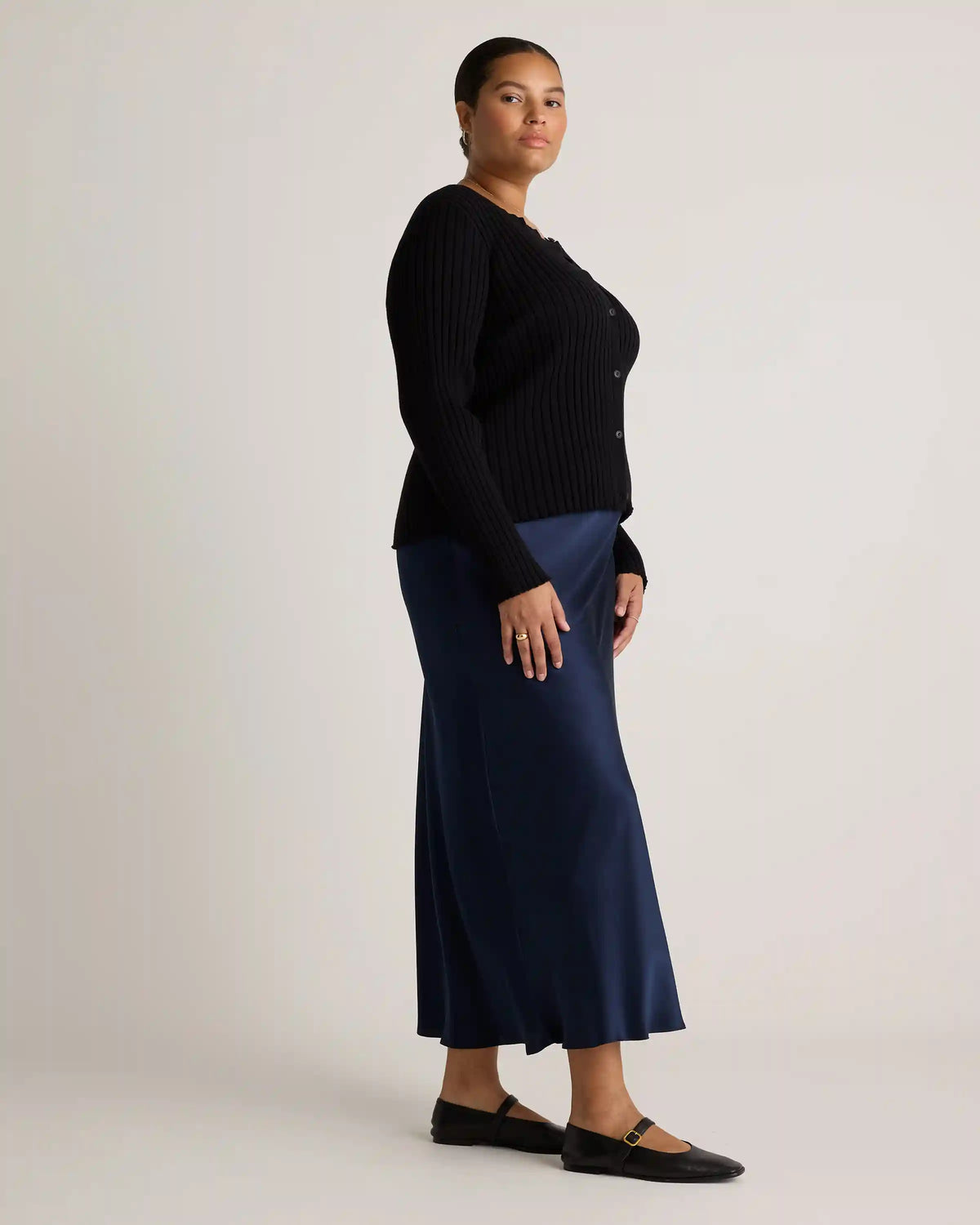 Eco-Knit Cropped Rib Cardigan