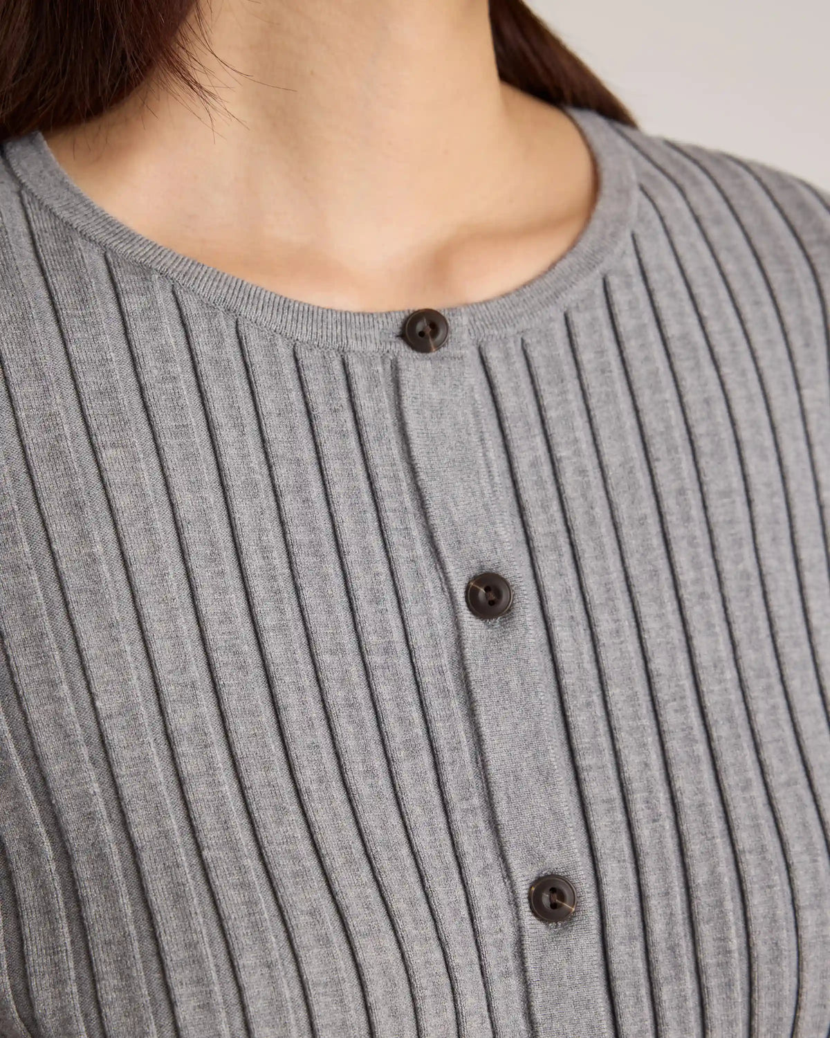 Eco-Knit Cropped Rib Cardigan