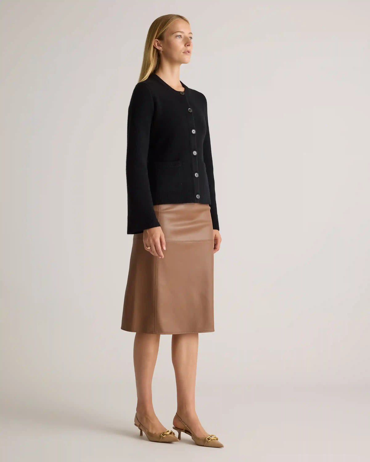 Mongolian Cashmere Structured Cardigan