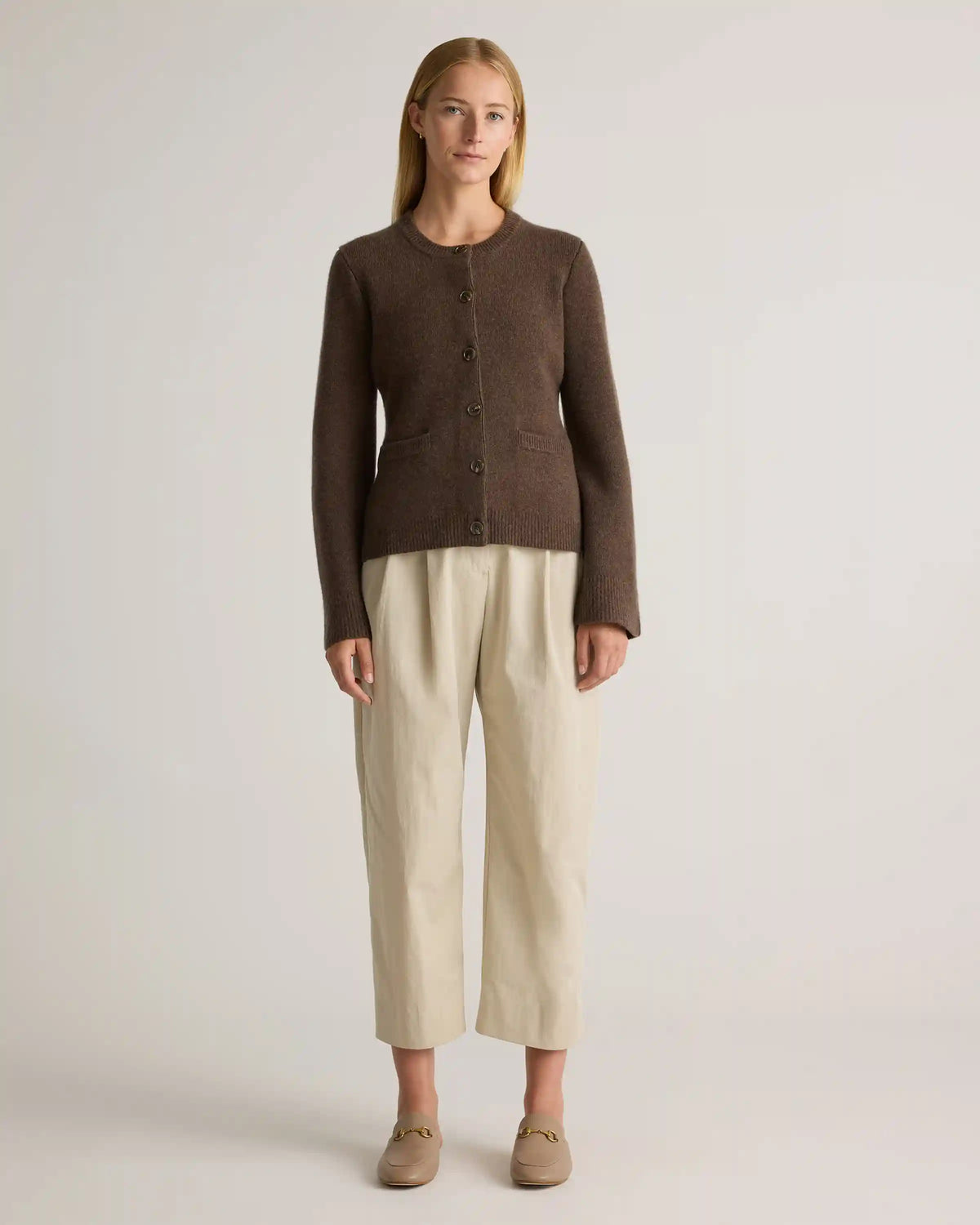 Mongolian Cashmere Structured Cardigan