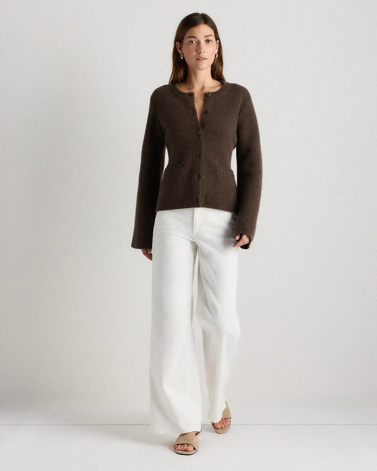 Mongolian Cashmere Structured Cardigan