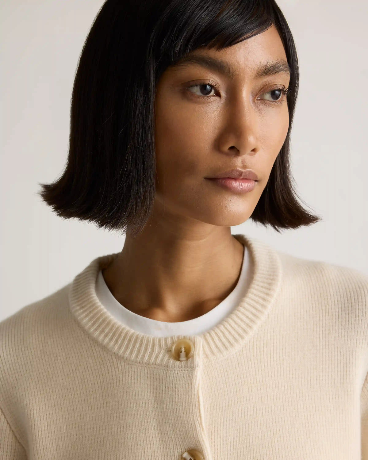 Mongolian Cashmere Structured Cardigan