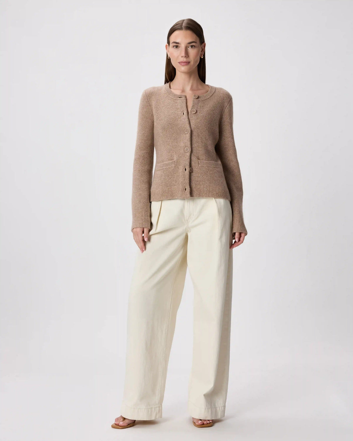 Mongolian Cashmere Structured Cardigan